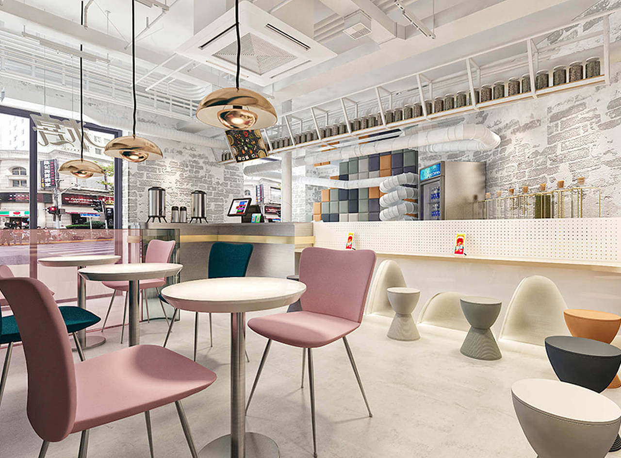 郑州米喜·米粉餐饮店装修公司设计案例