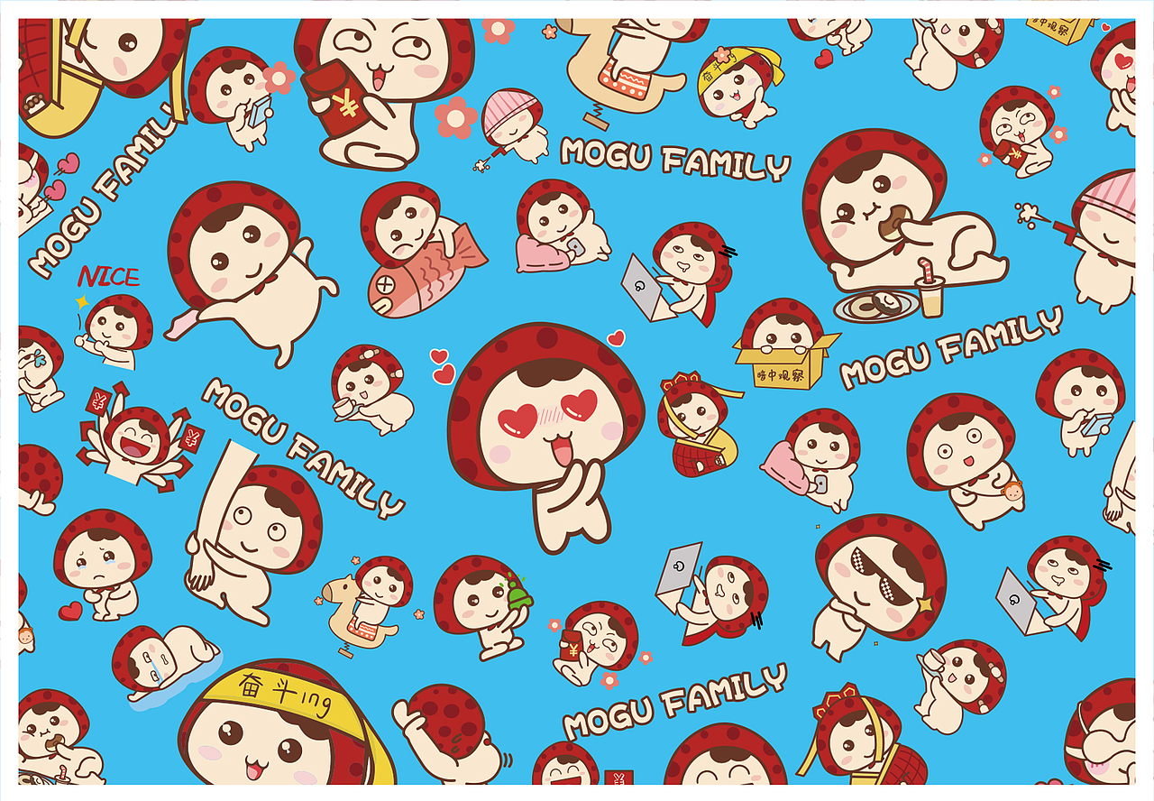 蘑咕君 卡通形象延展（图ZMTcyOTE2OTY4） - IP形象 - 站酷设计师宝藏飒原创素材 - 站酷ZCOOL