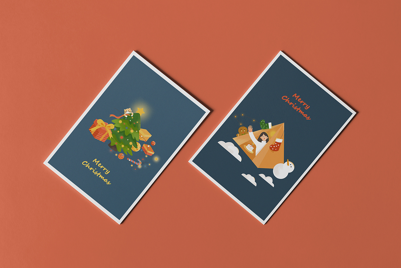 圣诞快乐 Merry Christmas～（图ZMjM0Nzg1Mjg0） - 商业插画 - 站酷设计师阿鱼YYuu原创素材 - 站酷ZCOOL