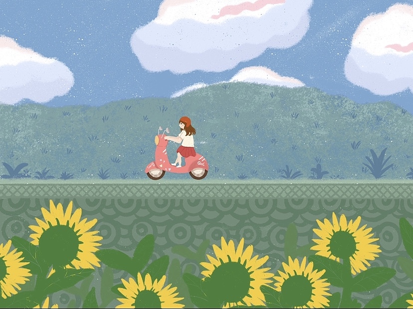 那片向日葵花海（图ZMjI1Mjg3NDAw） - 艺术插画 - 站酷设计师茶白鱼鱼原创素材 - 站酷ZCOOL