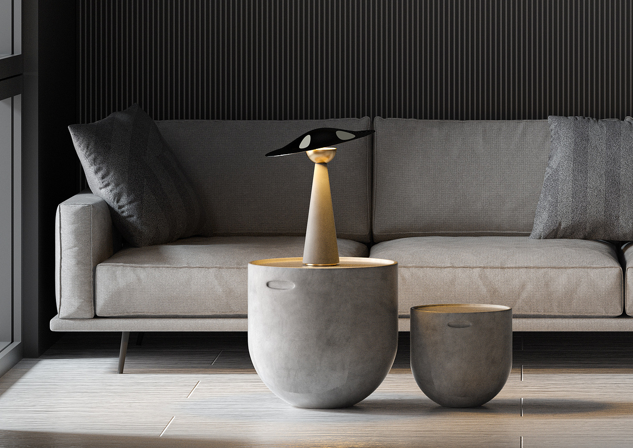 亚弧台灯 | 清水混凝土轻奢艺术设计（图ZMjcyMDA2NjU2） - 生活用品 - 站酷设计师觉一FONE原创素材 - 站酷ZCOOL