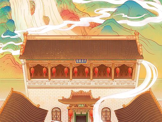 山西名景 插画