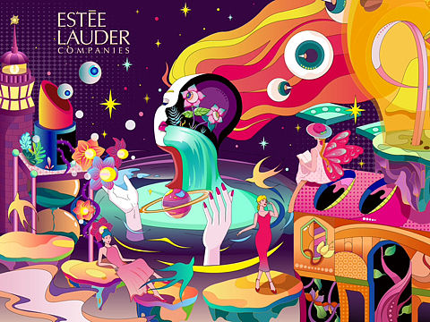 化妆品商业插画|《点亮你的美》