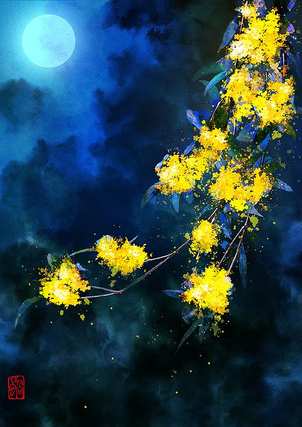 桂花|插画|创作习作|林中小蜗 - 原创作品 - 站酷 (zcool)