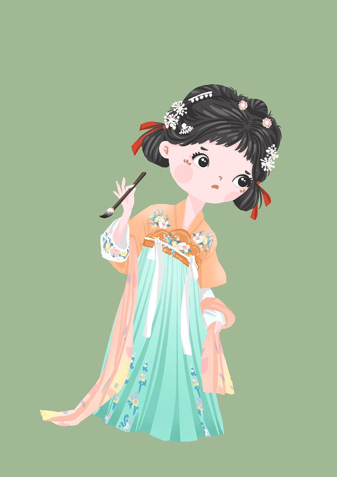 procreate古风插画人物