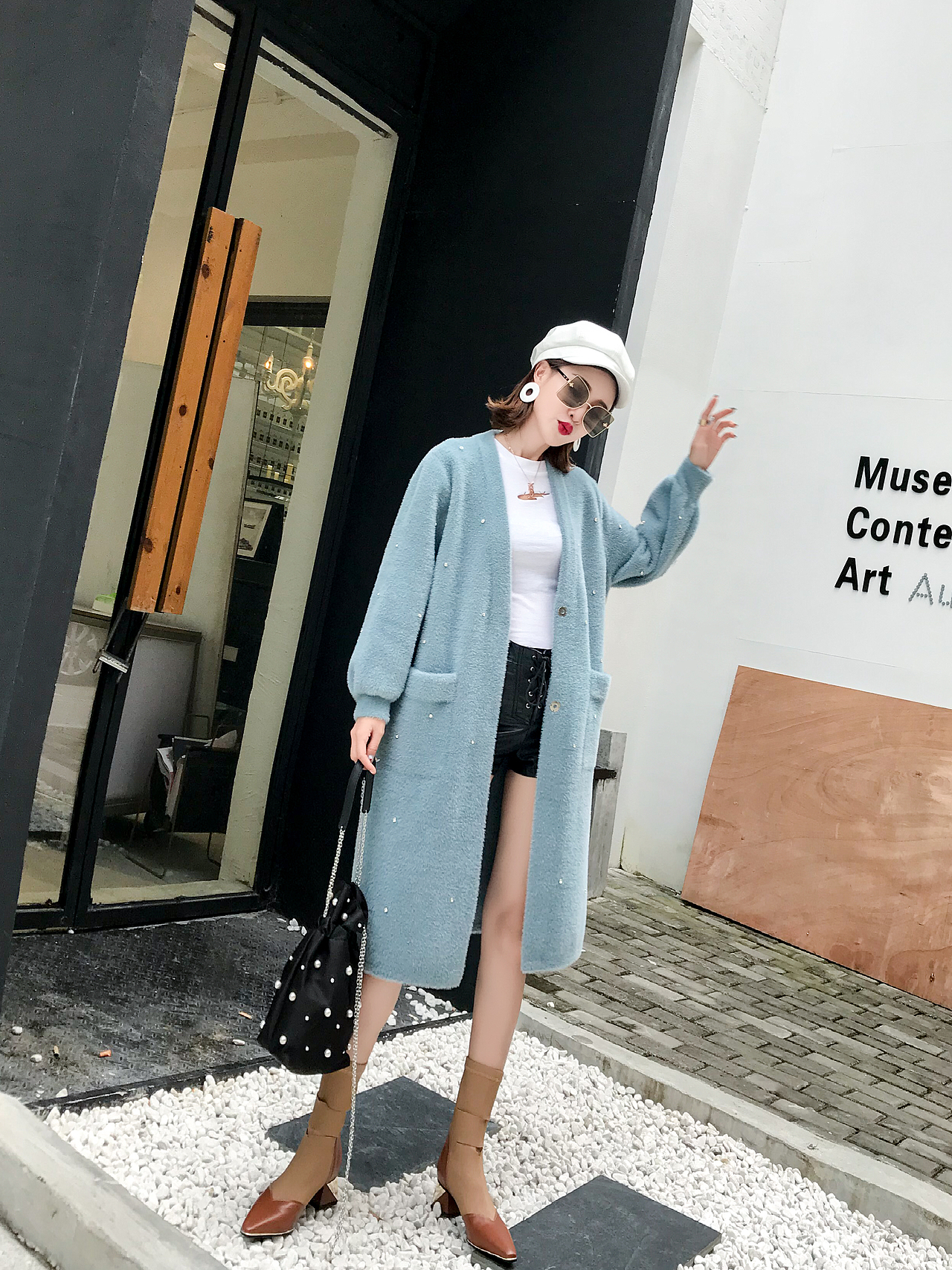 朋盛传媒-瑶瑶毛呢外套拍摄 淘宝拍摄