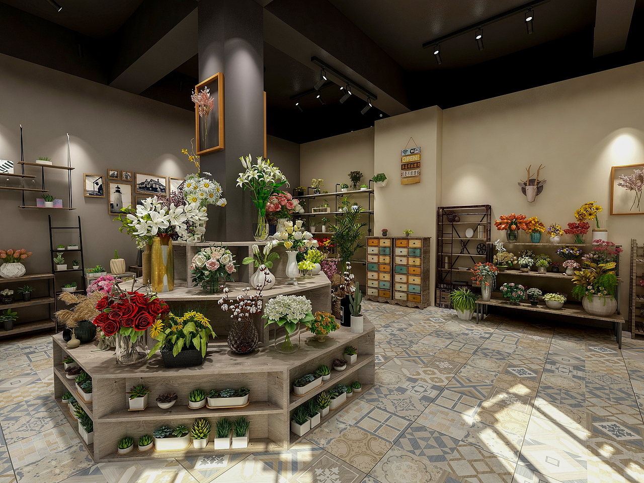 花店|空间|家装设计|孙中旗 - 原创作品 - 站酷 (zcool)