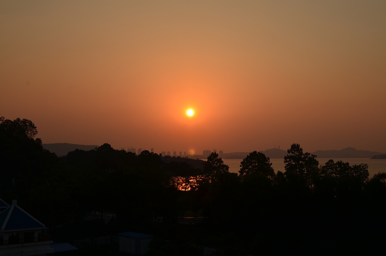 南湖日落