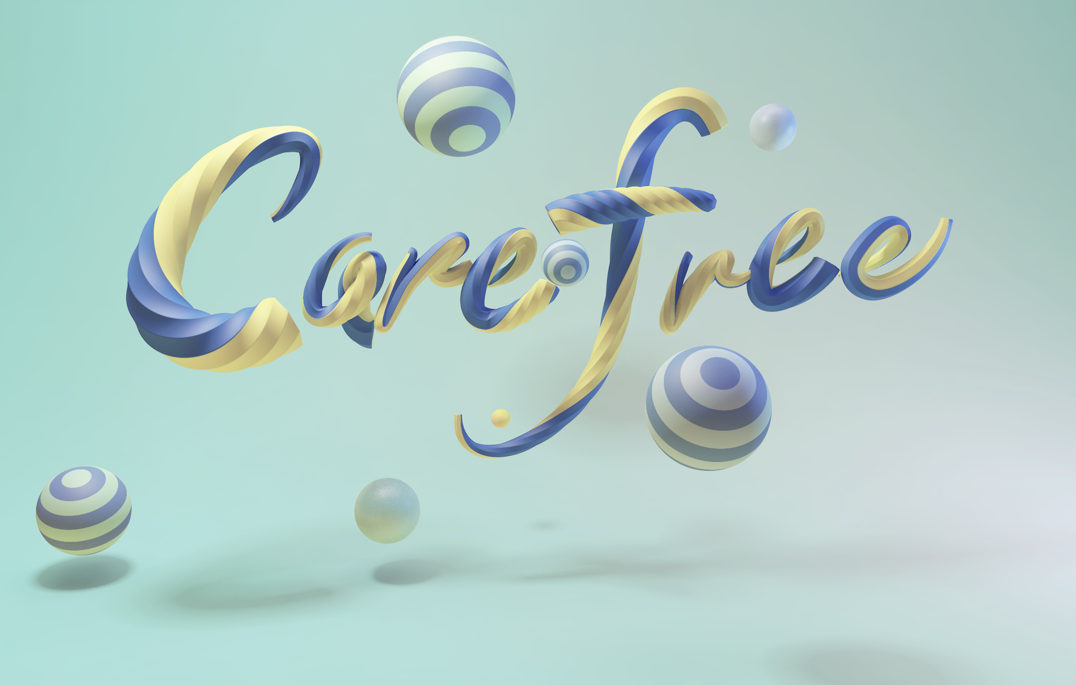 c4d练习|平面|字体/字形|陈陈小曼 - 原创作品 - 站酷 (zcool)