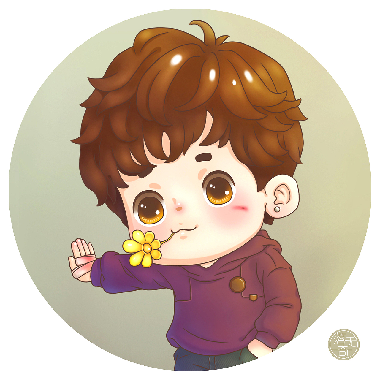 原创作品插画绘本动物世界郑开司蜜蜂壁咚q版篮球少年797_落落_号手