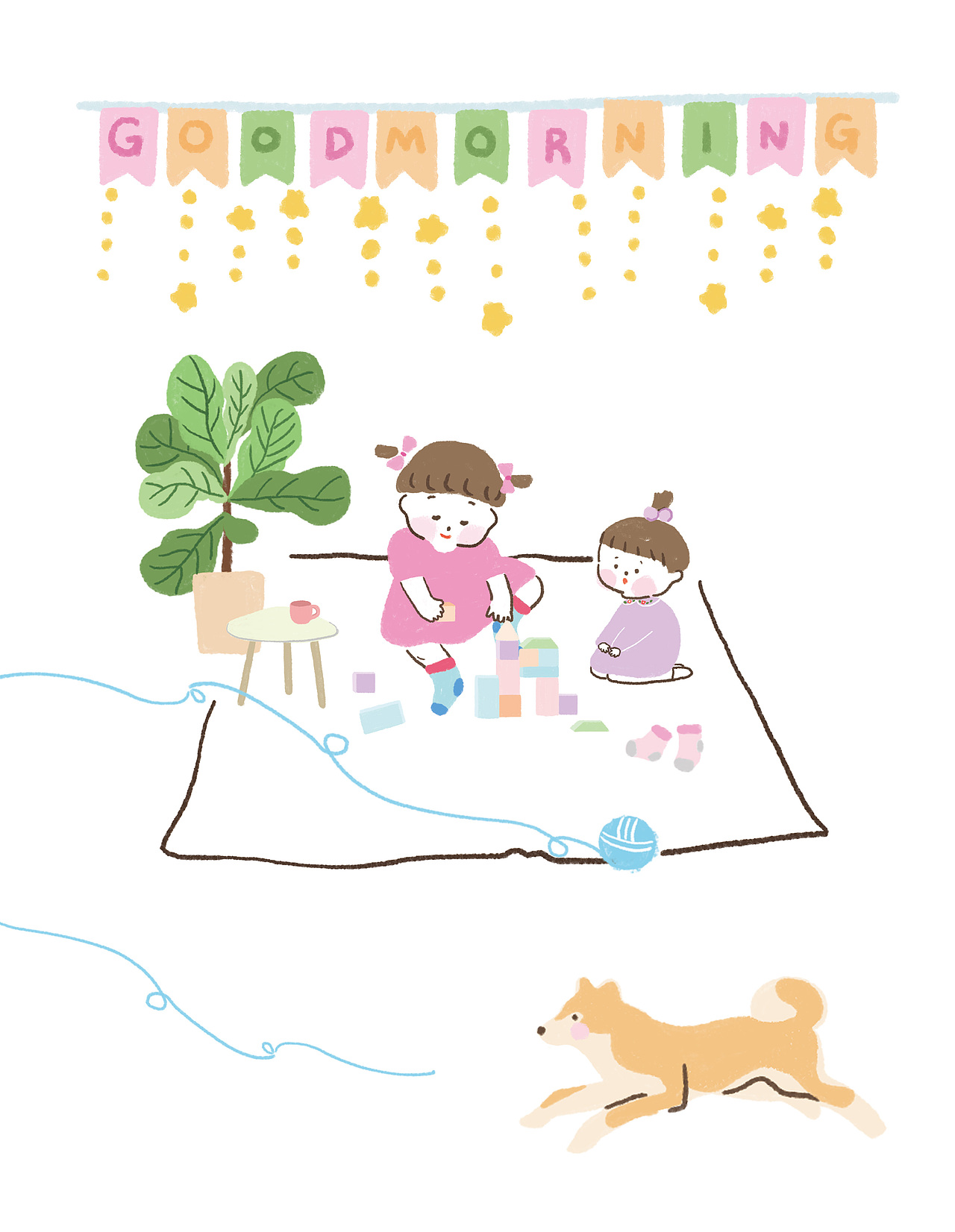 早安晨时（图ZMjIyMDA0MTg0） - 商业插画 - 站酷设计师郑夏是郑夏啊原创素材 - 站酷ZCOOL