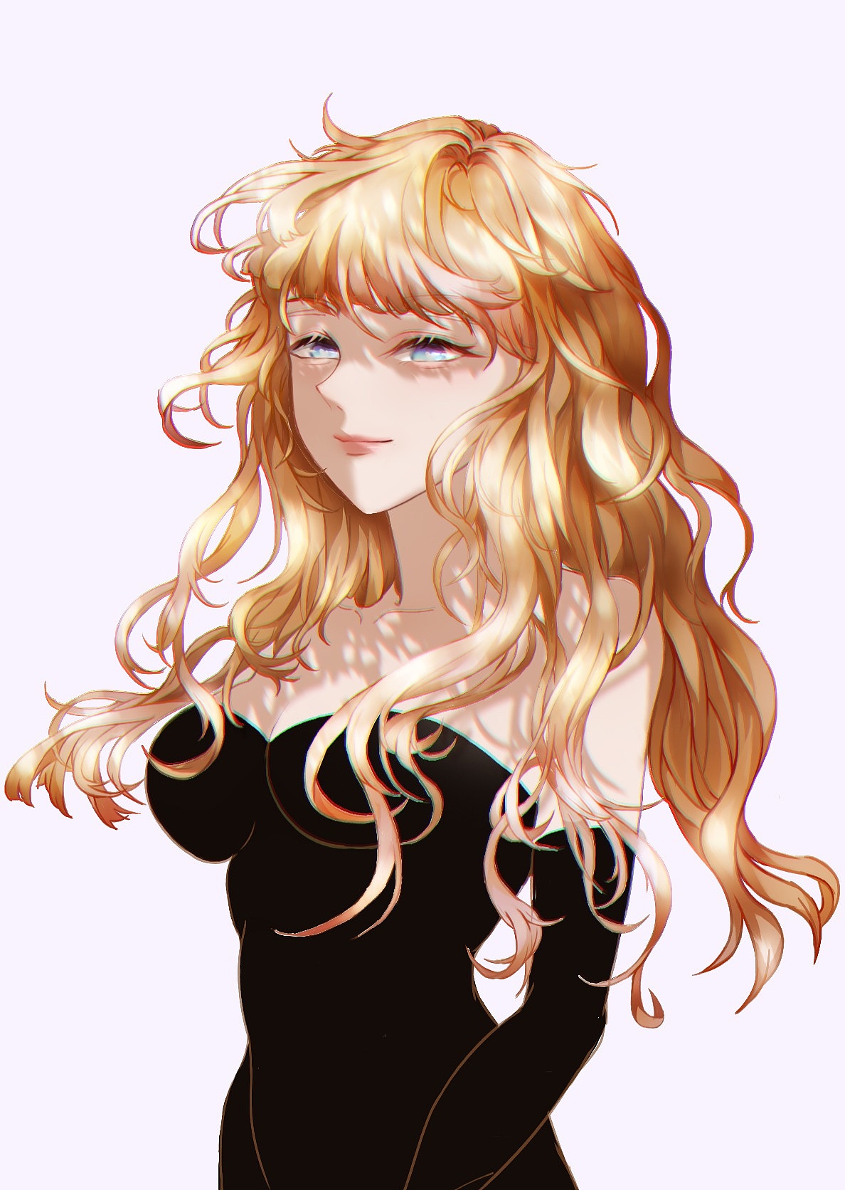 金发大波浪二次元美少女头像