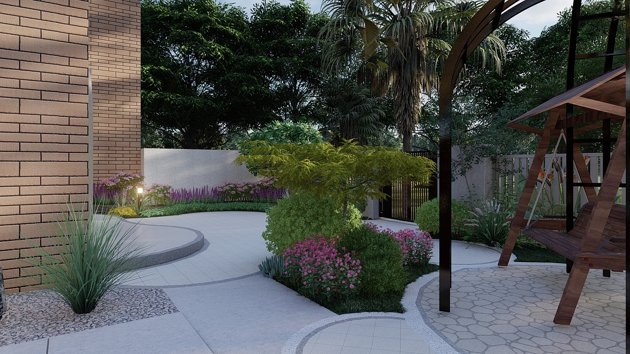 重庆渝北300平现代中式花园（纯设计）（图ZMjQ3MzM1NTgw） - 景观设计 - 站酷设计师TchWu景观设计原创素材 - 站酷ZCOOL