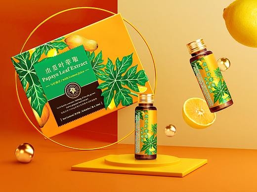木瓜叶保健饮品包装设计