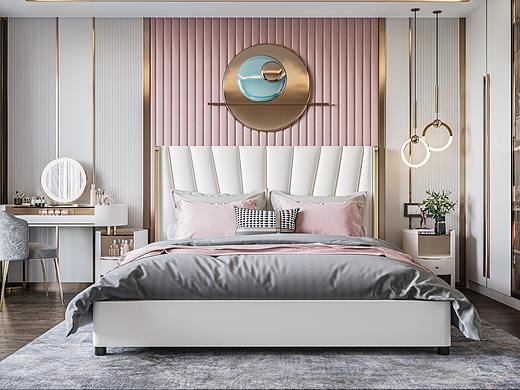 『电商』轻奢床渲染
