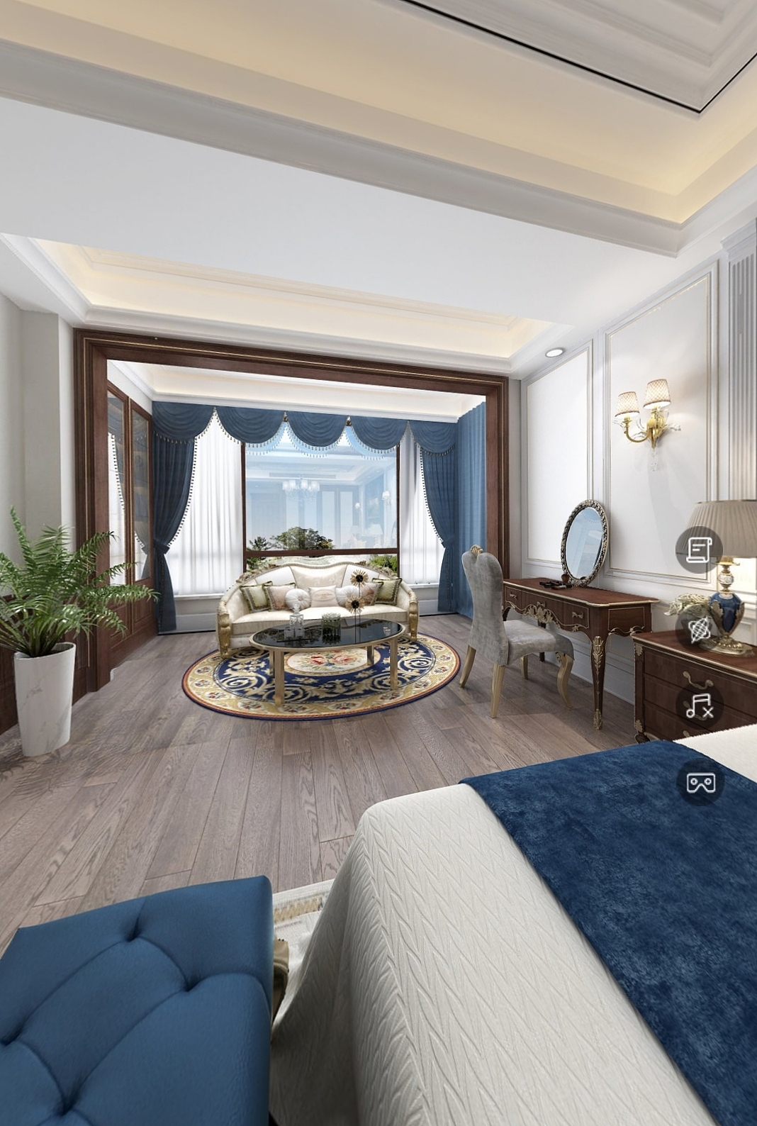 联排别墅主卧室空间设计 线象空间之禧上装饰全案整装#