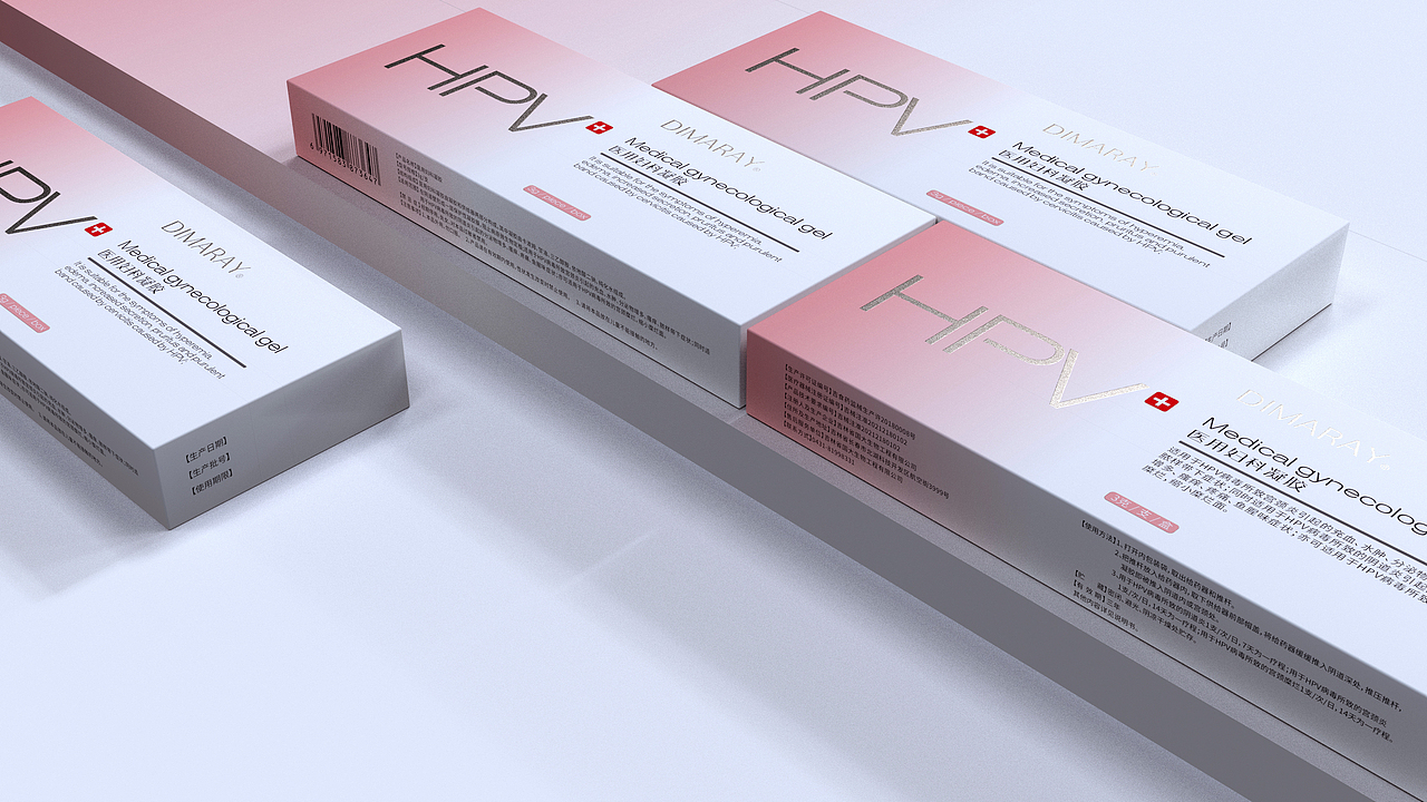 抗HPV医用妇科凝胶包装盒设计-悟杰品牌视觉设计