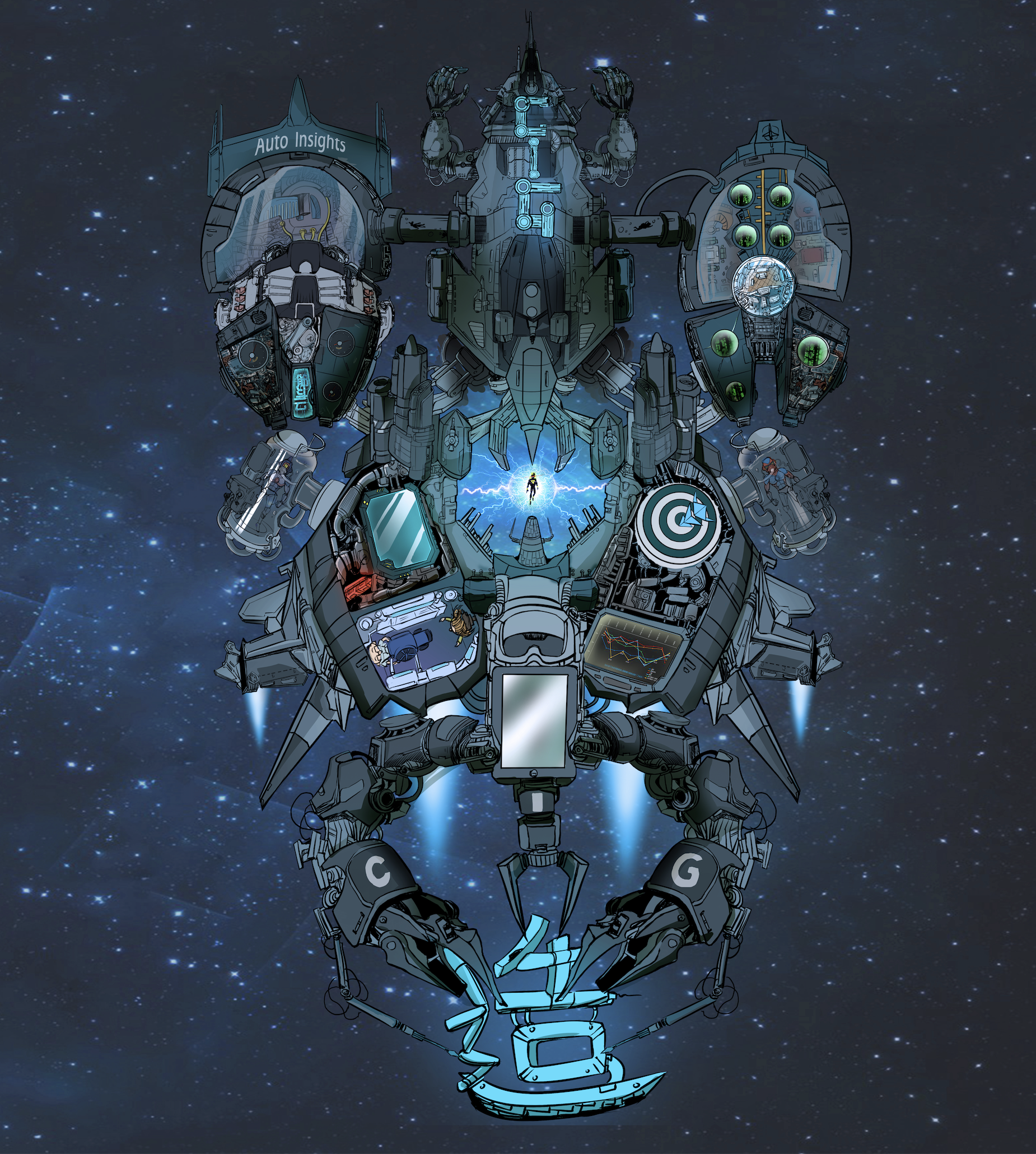 科幻|插画|概念设定|黑猫警长666 - 原创作品 - 站酷 (zcool)