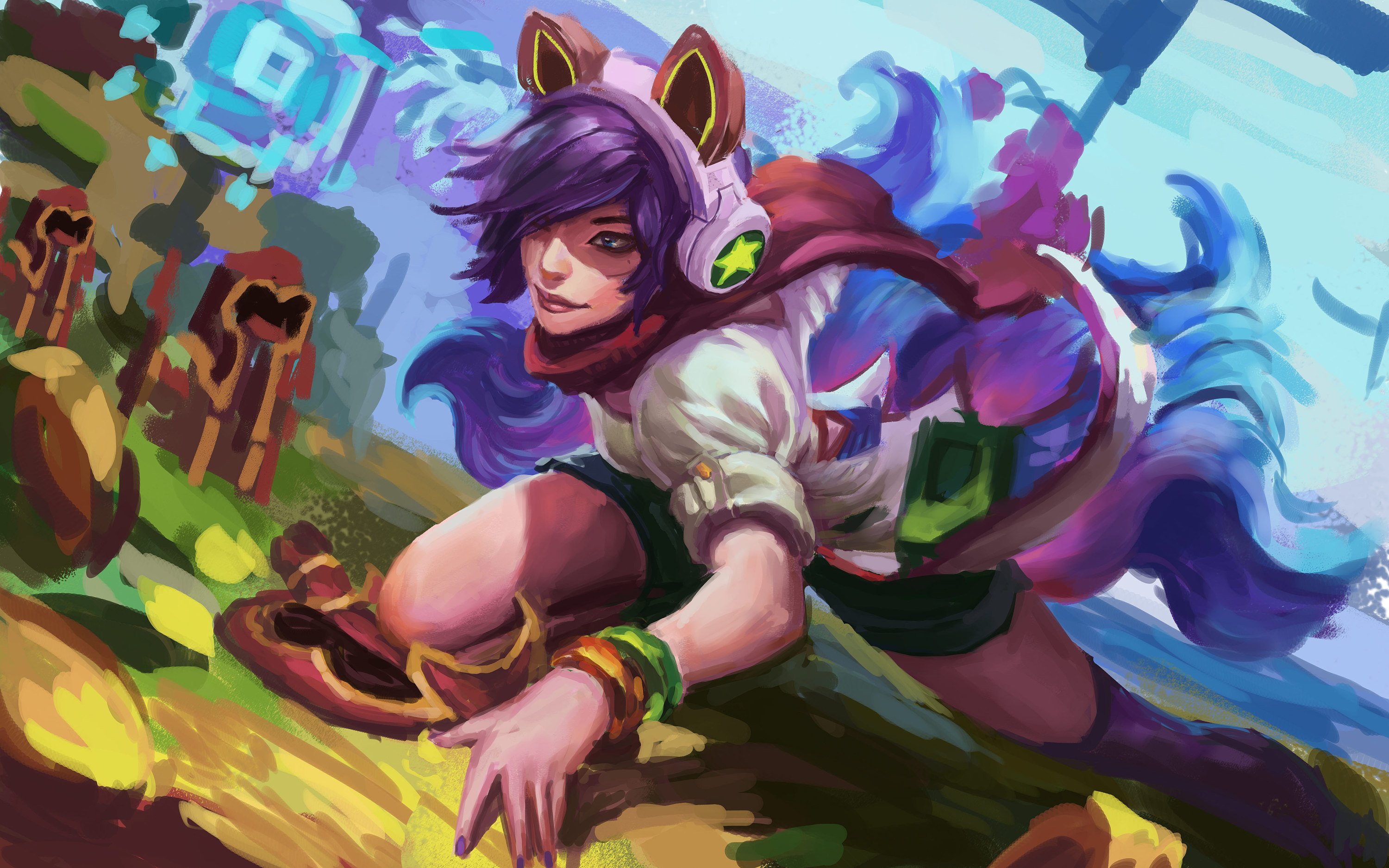 lol电玩阿狸插画 学习