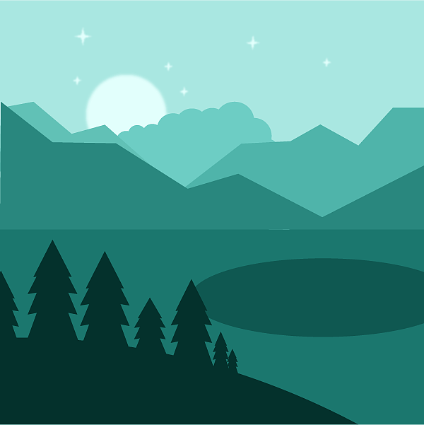 风景画配色练习