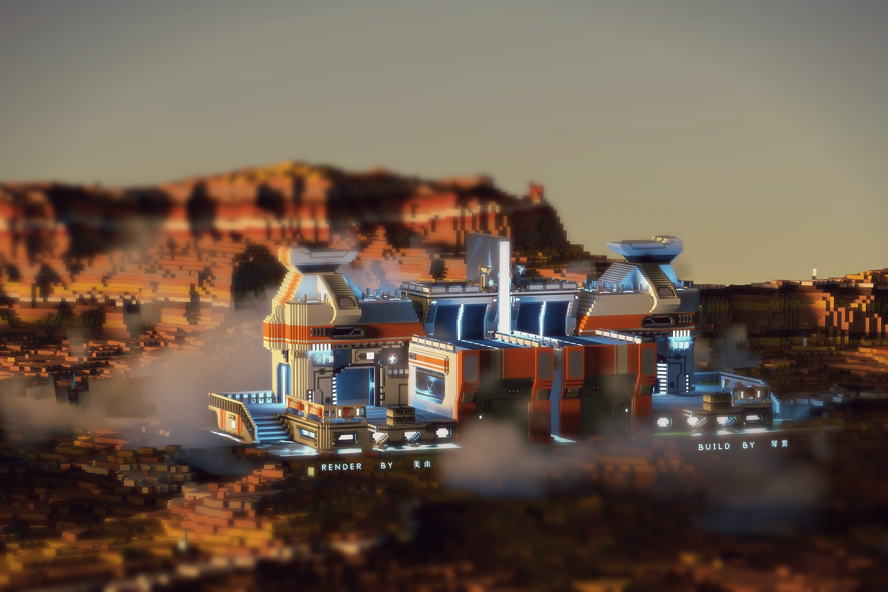 体素模型 火星基地 minecraft建筑