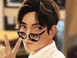 一個(gè)人像插畫(huà)練習(xí)