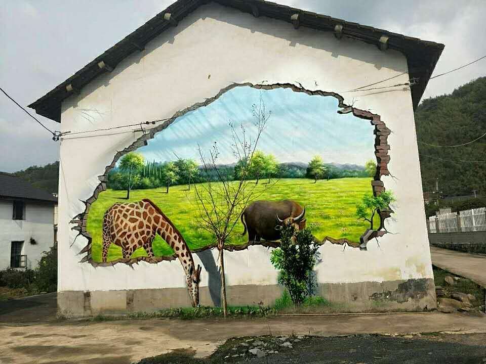 农村外墙涂鸦图片大全图片