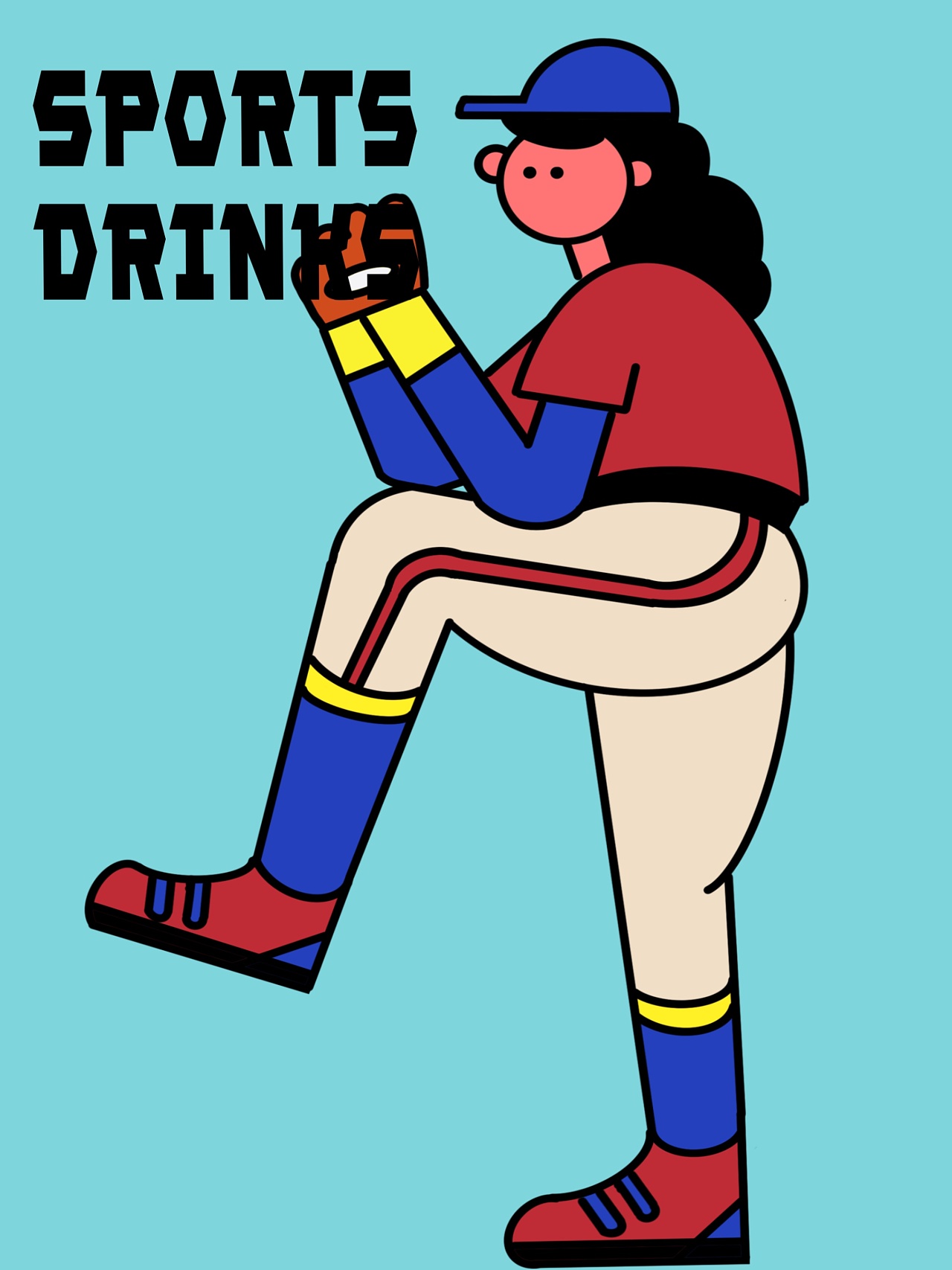 运动饮料插画