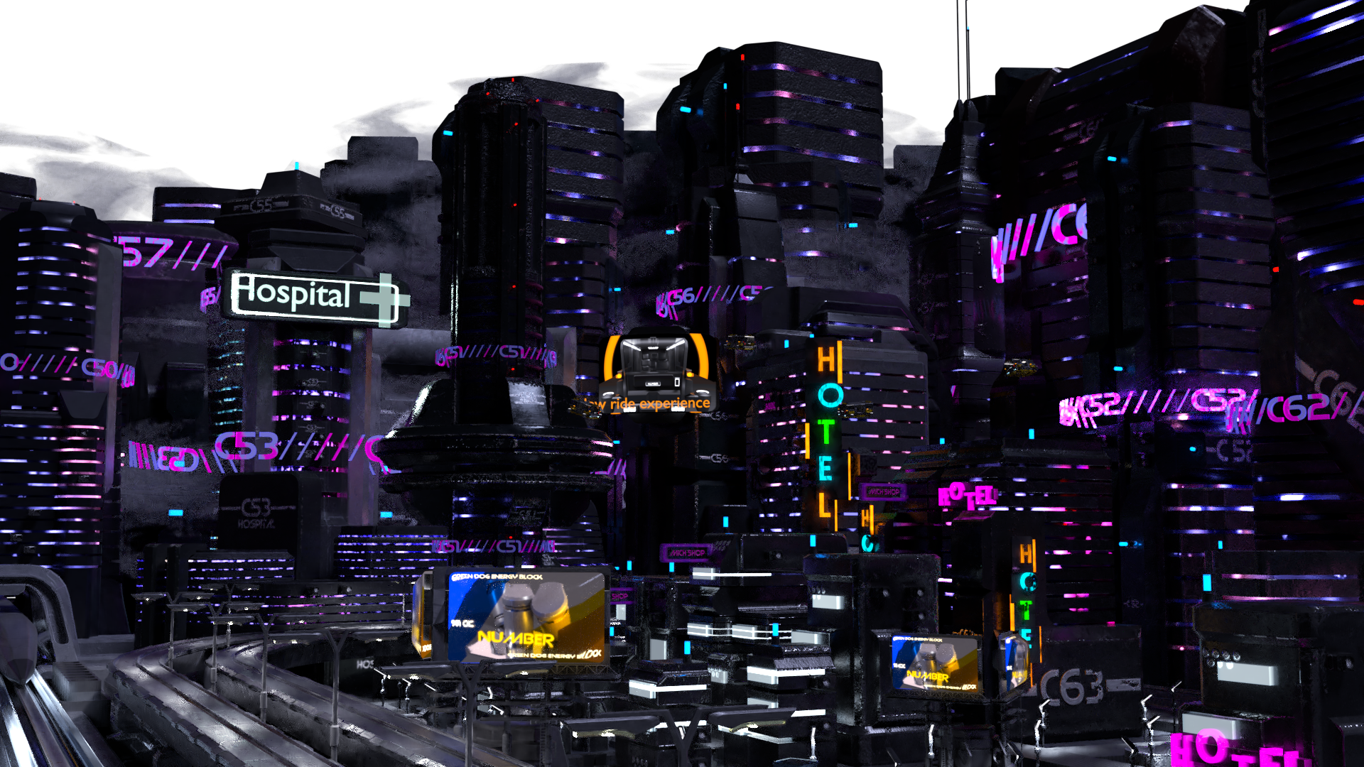 赛博朋克城市|三维|建筑/空间|数字模型个人工作 - 原创作品 - 站酷