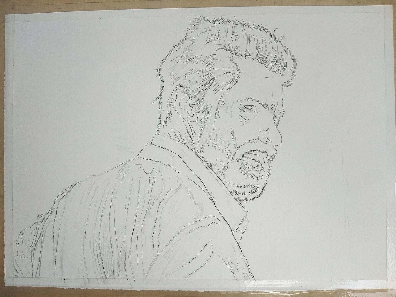 手绘沧桑的狼叔