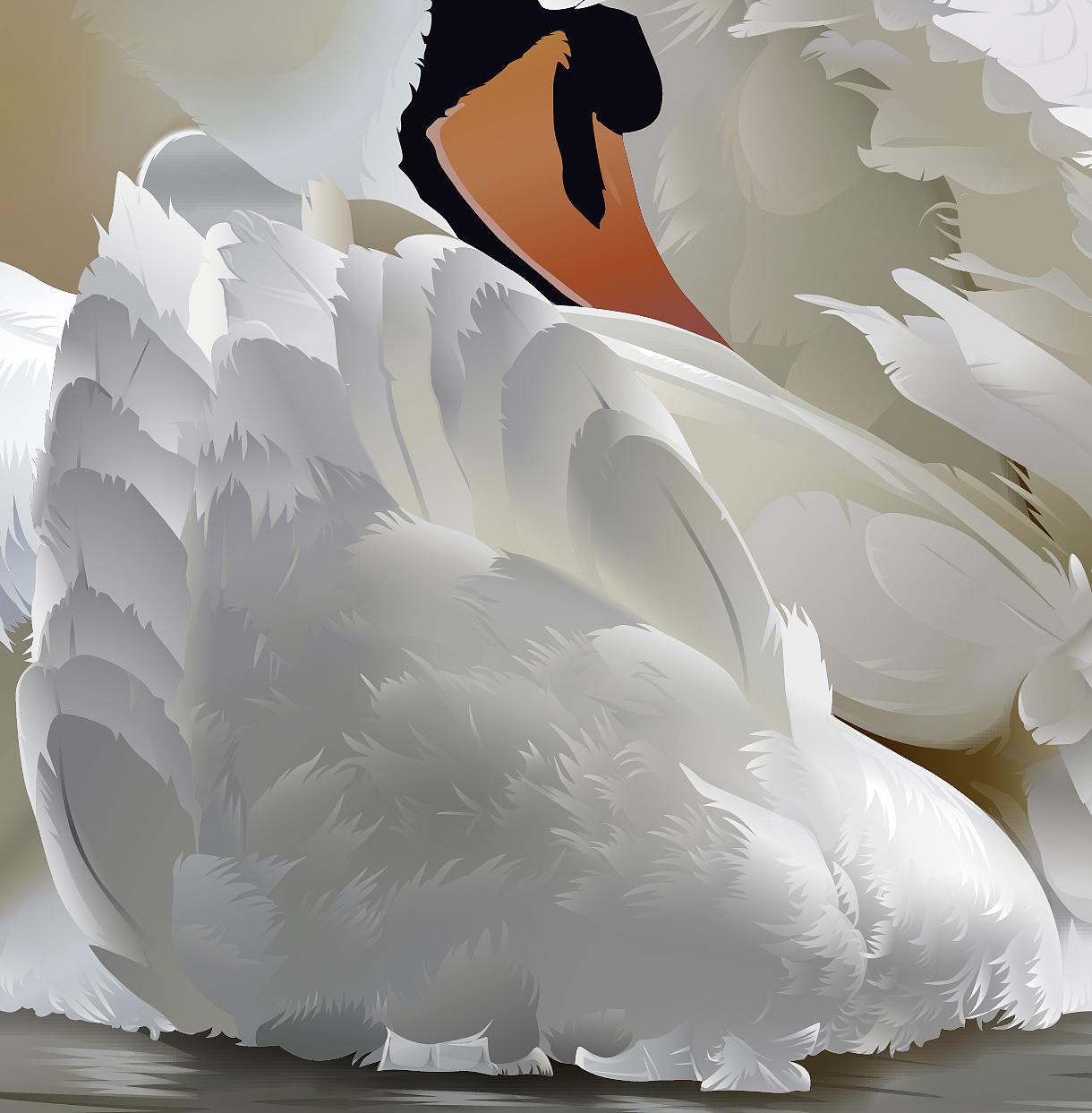 矢量天鹅|插画|商业插画|铁牛花 - 原创作品 - 站酷 (zcool)