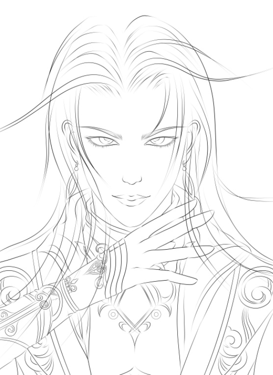 明教男头像线稿|插画|商业插画|sunfenglie - 原创作品 - 站酷 (zcool