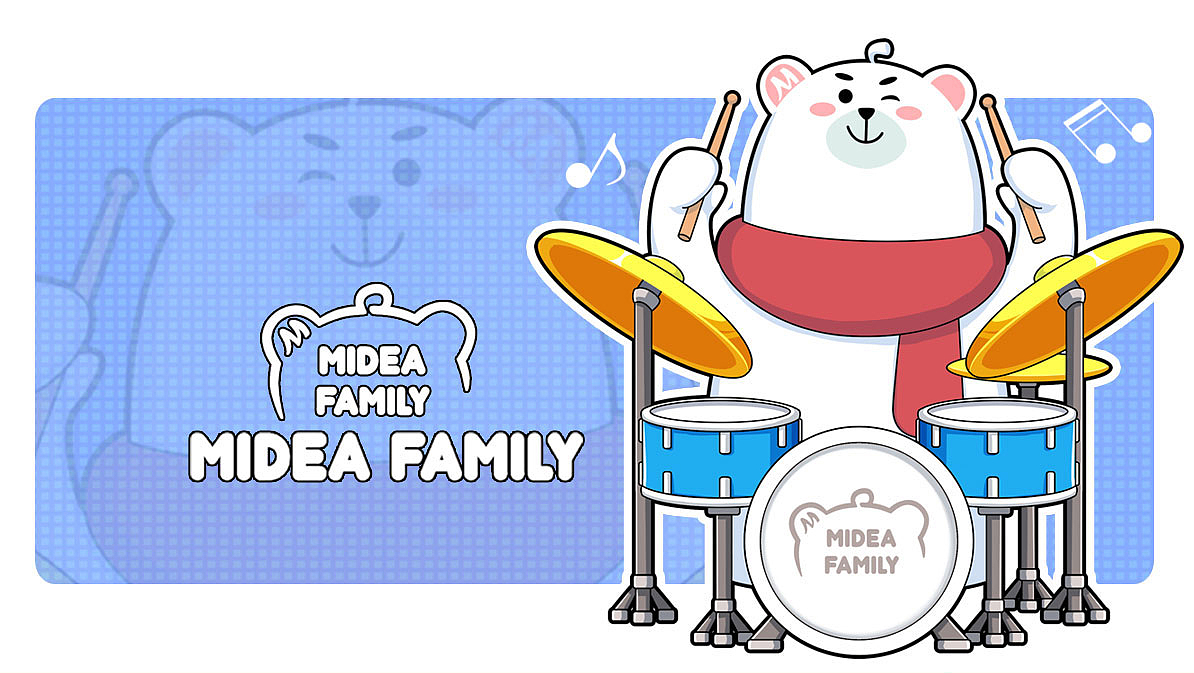 Midea Family 设计大赛 --“音乐一家”（图ZMTU0MDkxNDI4） - 图案 - 站酷设计师吉吉卡通设计原创素材 - 站酷ZCOOL