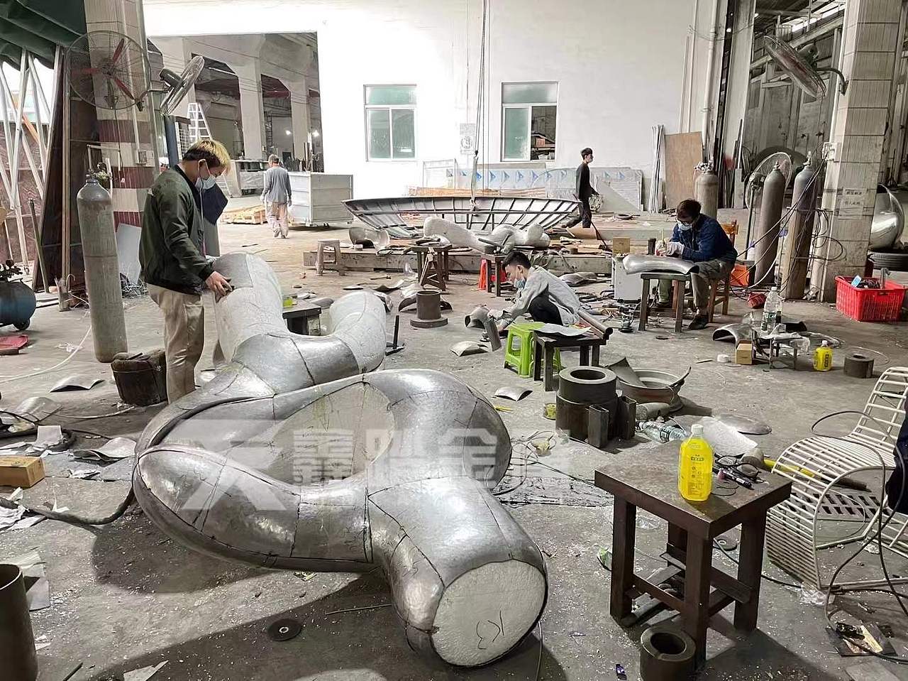 景观水池意境雕塑小品 抽象艺术造型不锈钢雕塑摆件