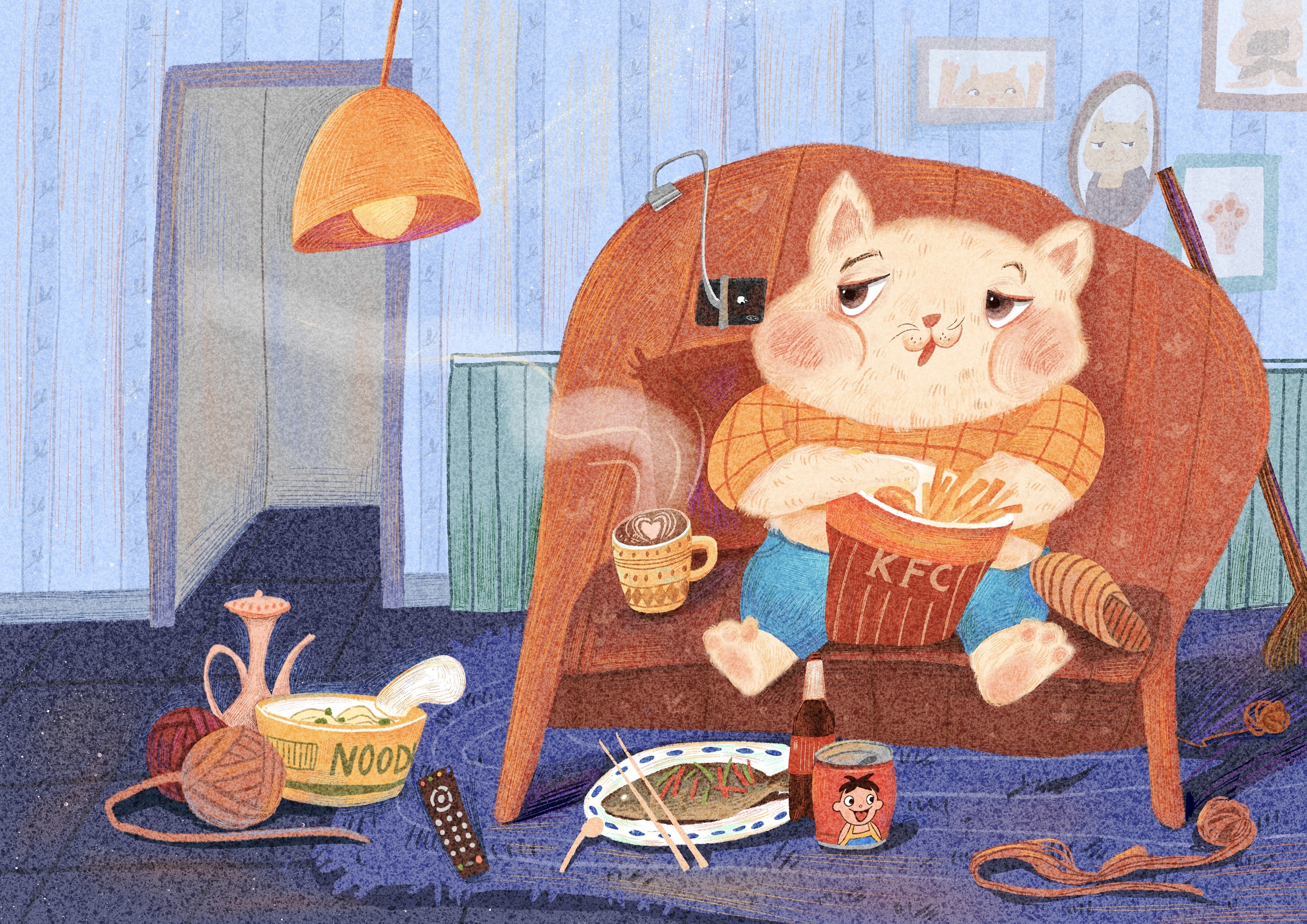 【原创插画】宅家日常