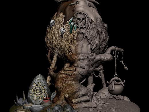 部落的小场景（个人主页-ZNDIwNjUxMjg=） - 场景 - 站酷设计师罗家荣原创素材 - 站酷ZCOOL