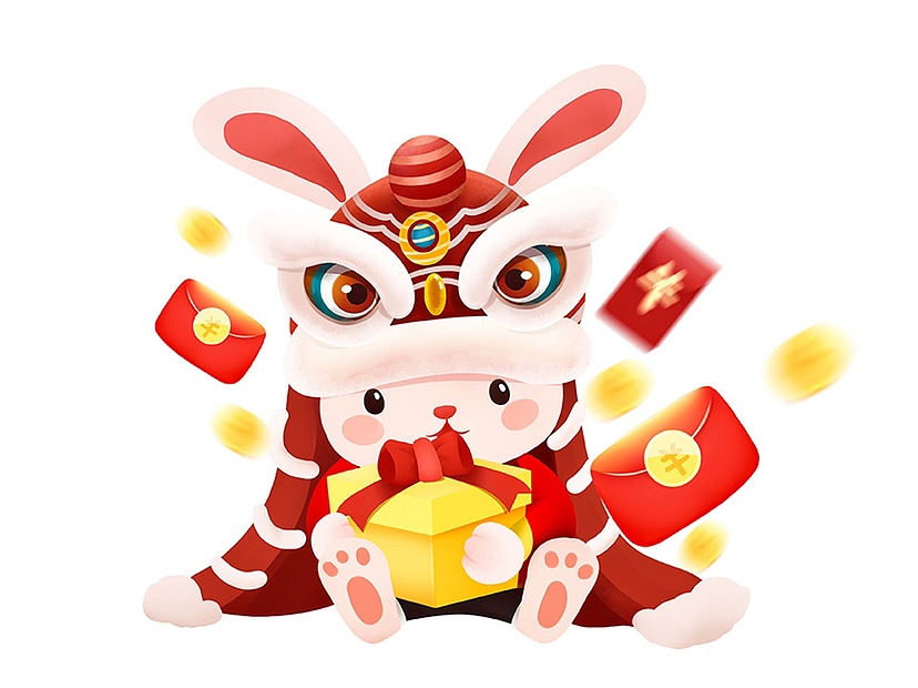 2023新年生肖兔（图ZMzI0NTc3NDgw） - 商业插画 - 站酷设计师喵喵萌hhx原创素材 - 站酷ZCOOL