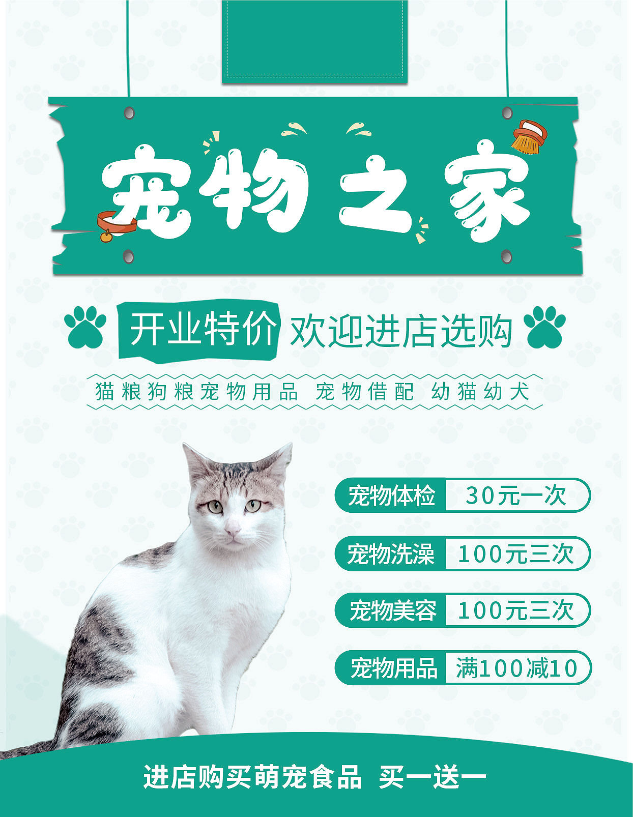 宠物店宣传海报