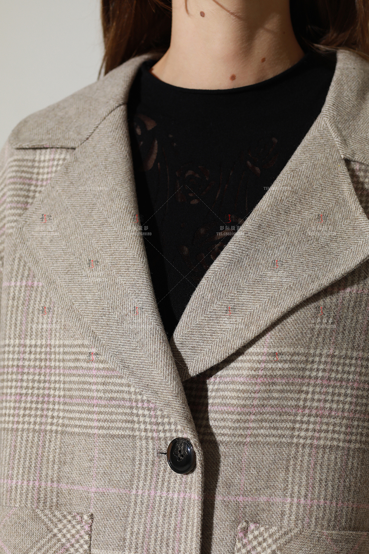 服装模特拍摄 女装外模 毛呢大衣服装网店上新图片网拍