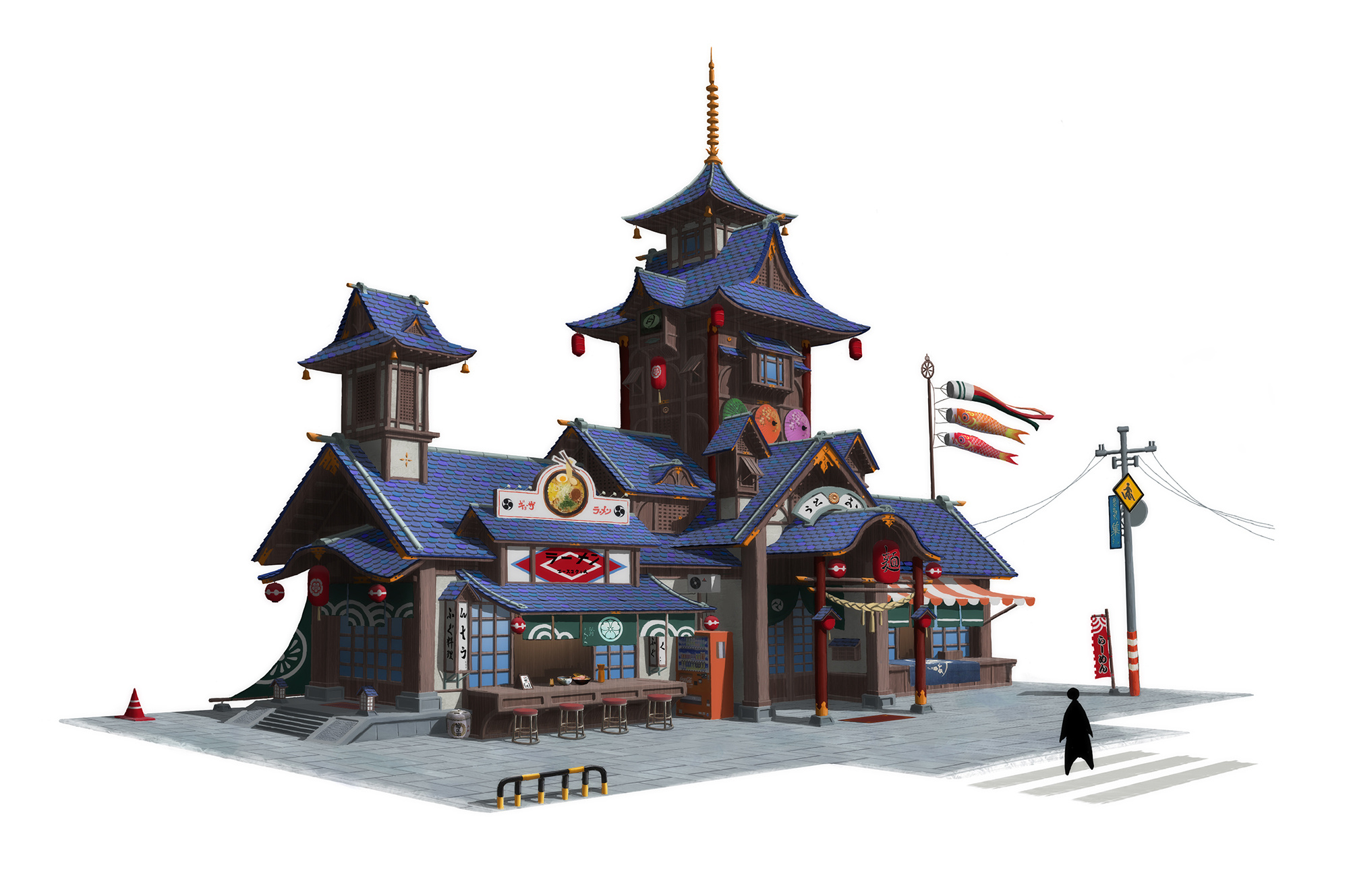 日本场景原画单体设计#03|插画|游戏原画|azorz_ - 原创作品 - 站酷