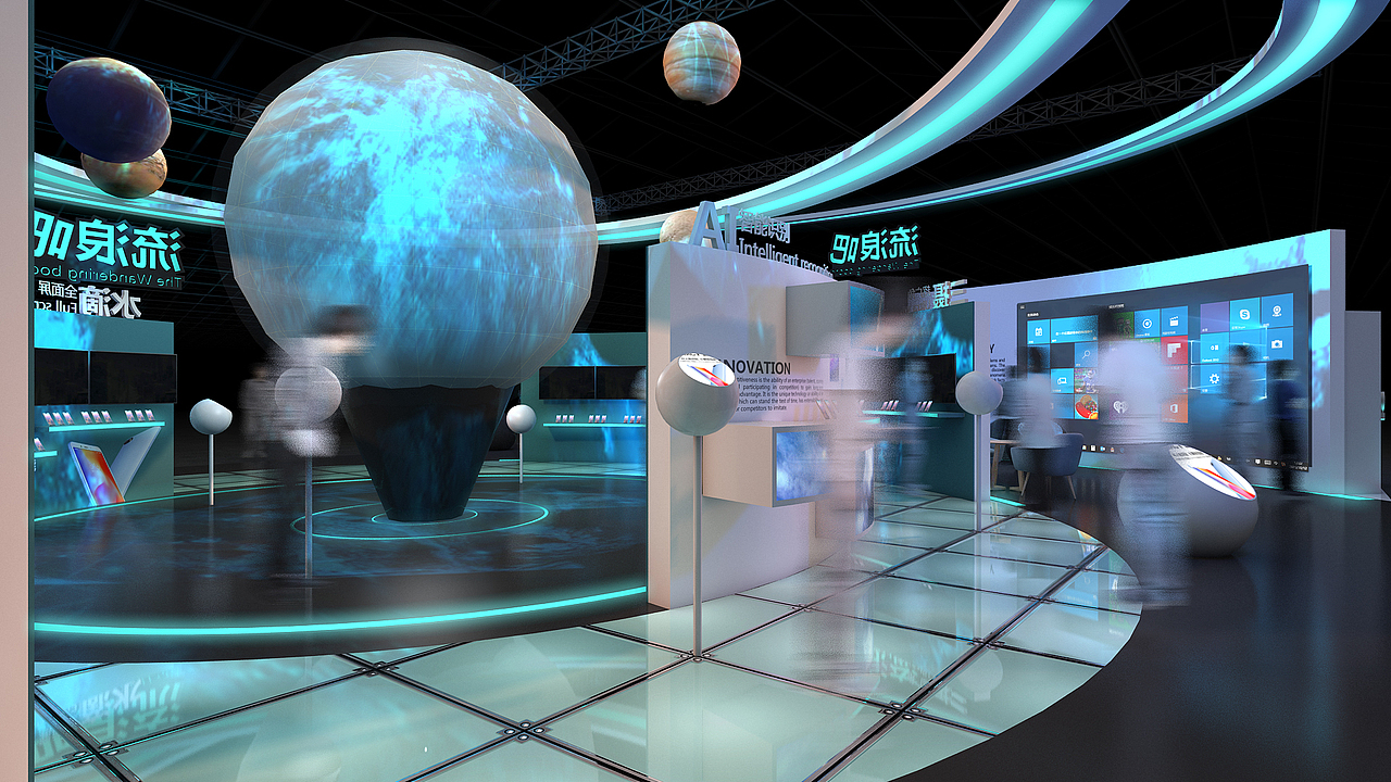 流浪地球式展台设计