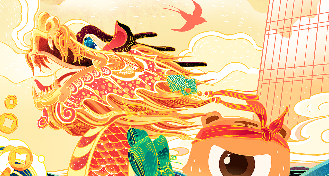 爱财集团/端午主题插画（图ZMTYxNTU3ODU2） - 商业插画 - 站酷设计师特浓TN原创素材 - 站酷ZCOOL