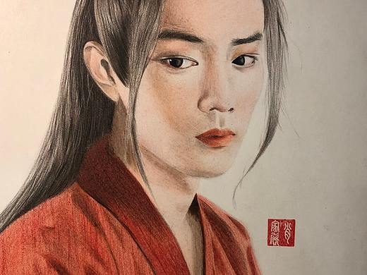 肖战 魏无羡 陈情令 彩铅 人物 手绘