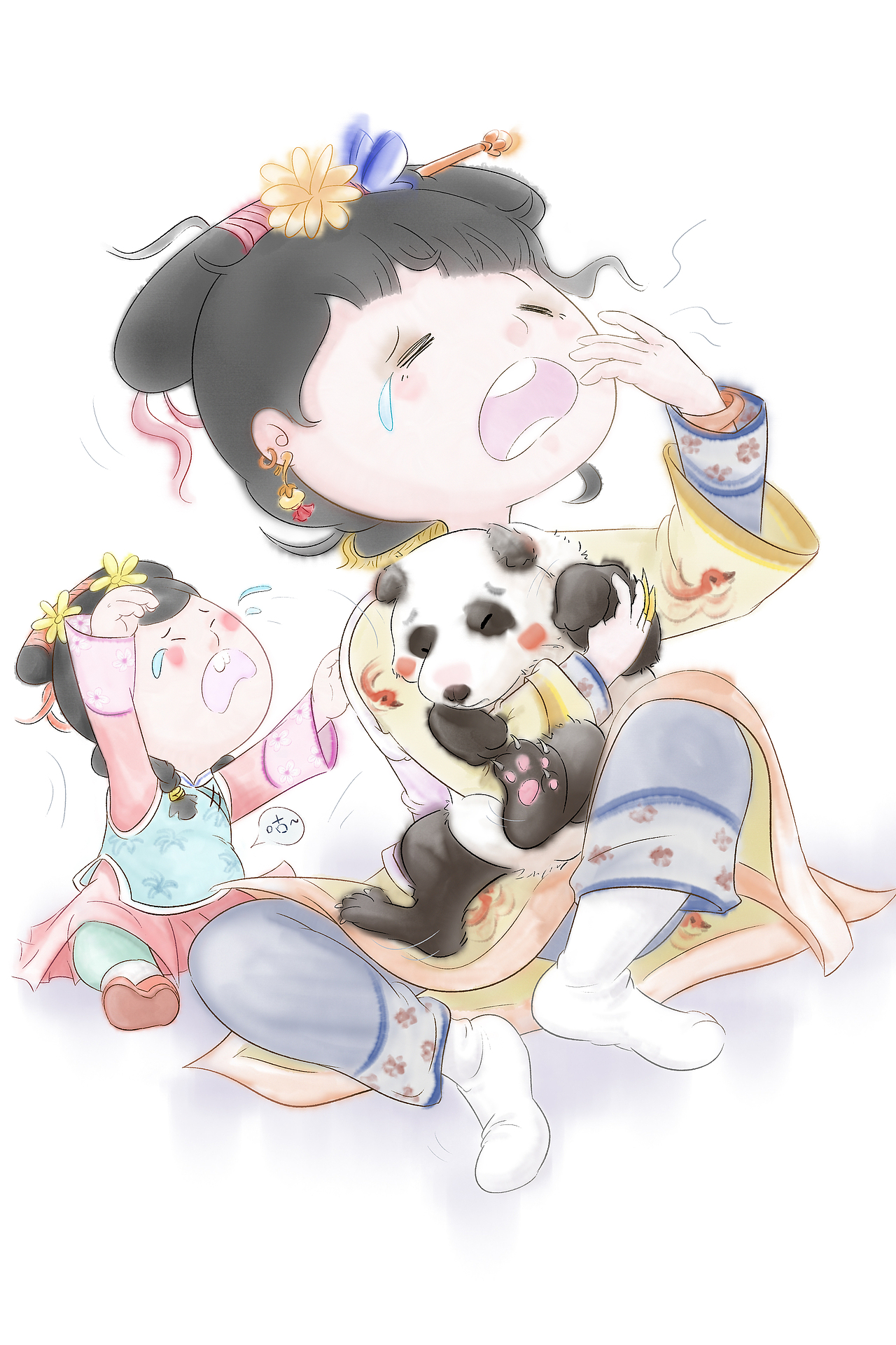 清朝女孩（图ZMjM4MjQ0OTYw） - 创作习作 - 站酷设计师虾花原创素材 - 站酷ZCOOL