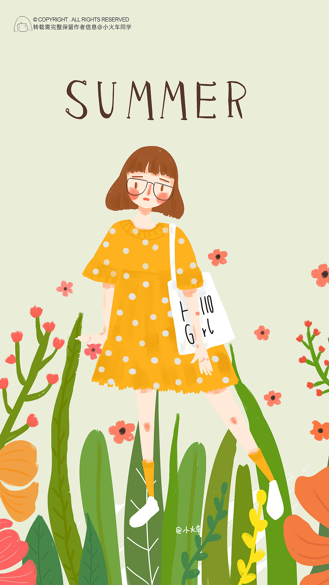 夏天壁纸敲可爱