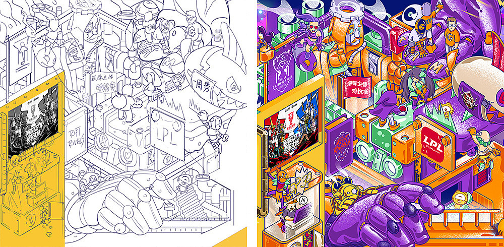 9宫格解构虎牙新Logo | 集体创意（图ZMTYyMTYwMjYw） - 商业插画 - 站酷设计师ROOM114原创素材 - 站酷ZCOOL