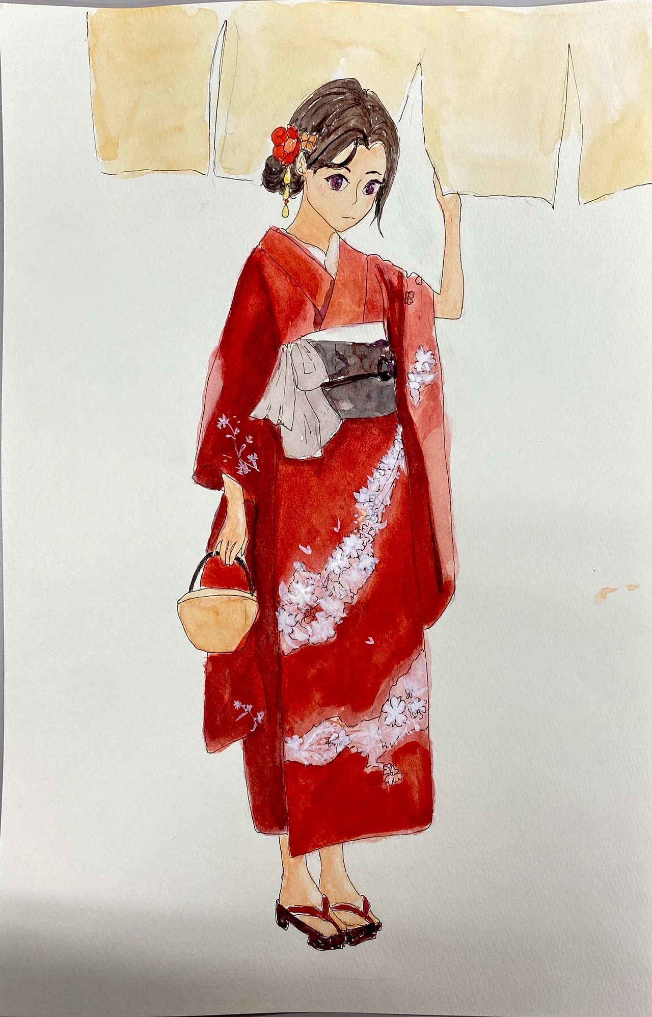 动漫水彩课上的近期作品2024/10