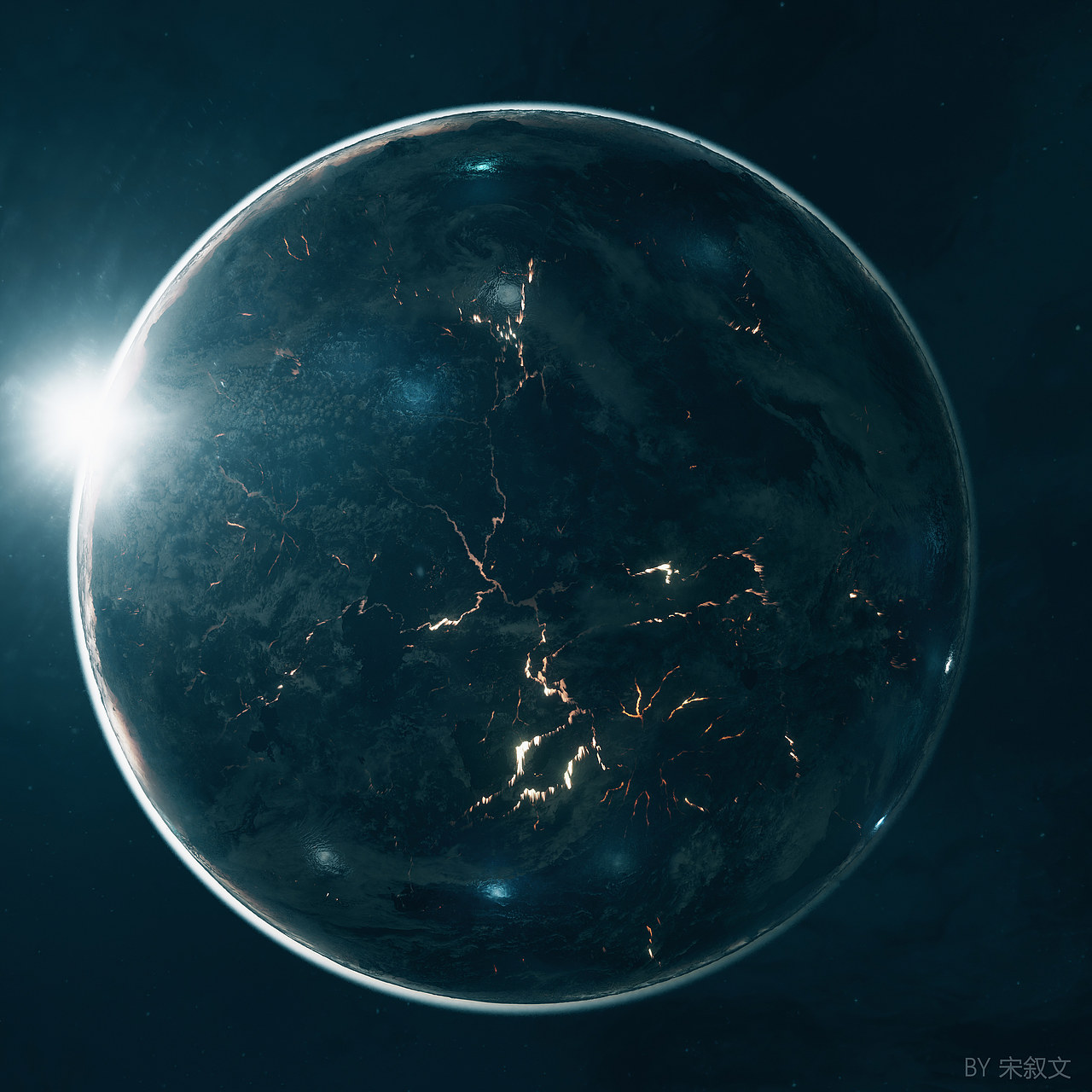 末日风格化星球