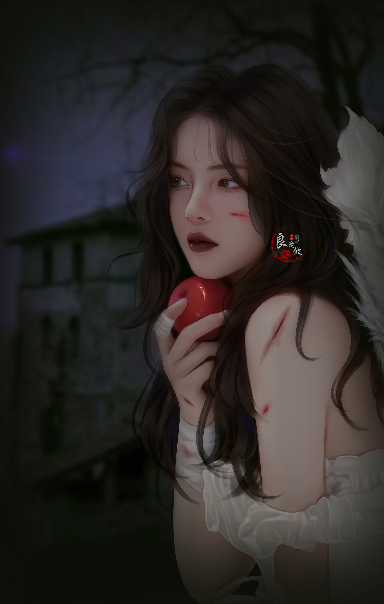 杨超越暗黑风格手绘|暗黑天使（图ZMjg0Njc2Nzc2） - 艺术插画 - 站酷设计师良晓攸手绘原创素材 - 站酷ZCOOL