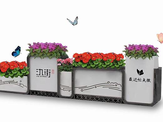 市政灯光花箱护栏 灯光文化花箱护栏